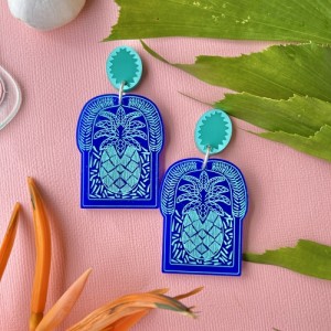 Etched Pineapple - Navy